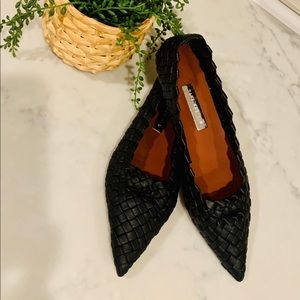 Zara Basic Pointy Toe Braided Flat